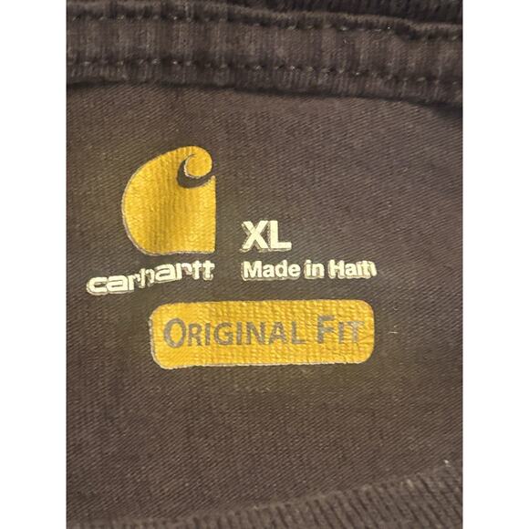 Carhartt Men’s Size XL Long‎ Sleeve Black Shirt Original Fit Extra Large - Picture 7 of 8